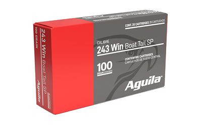 Aguila Ammunition, Rifle, 243 Winchester, 100 Grain, Soft Point, (200 Round Case)