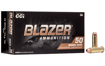 Blazer Ammunition, Blazer Brass, 38 Special, 125 Grain | FMJ |  (1000 Round Case)