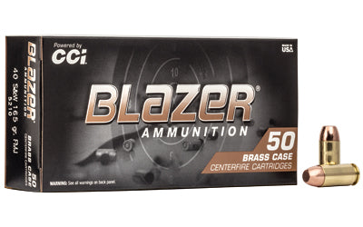 Blazer Ammunition, Blazer Brass, 40 S&W, 165 Grain | FMJ |  (1000 Round Case)