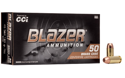 Blazer Ammunition, Blazer Brass, 40 S&W, 180 Grain | FMJ |  (1000 Round Case)