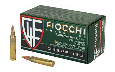 Fiocchi Ammunition, Rifle, 223 Remington, 55 Grain | PSP |  (500 Round Case)