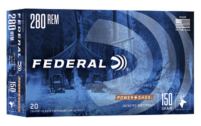 Federal, PowerShok, 280 Remington, 150 Grain, Soft Point  (200 Round Case)