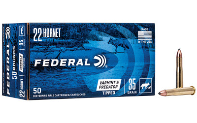 Federal, American Eagle Varmint & Predator, 22 Hornet, 35 Grain, Tipped Varmint  (500 Round Case)