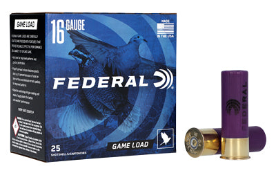 Federal, Game Load, 16 Gauge, 2.75", #6, 2.5 Dram, 1oz, Shotshell  (250 Round Case)