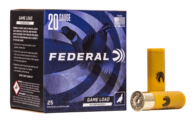 Federal, GameShok, Hi-Brass, 20 Gauge 2.75", #7.5, 1 oz, Lead  (250 Round Case)