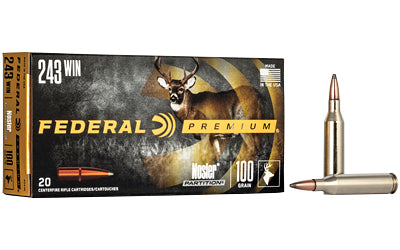 Federal, Premium, 243 Win, 100 Grain, Nosler Partition  (200 Round Case)