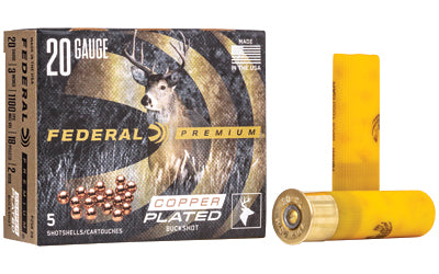 Federal, Premium, Vital Shok, 20 Gauge 3", 2 Buck, 1 1/4 oz, Buckshot, 18 Pellets  (250 Round Case)