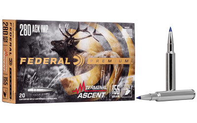 Federal, Premium, 280 Ackley Improved, 155 Grain, Terminal Ascent  (200 Round Case)