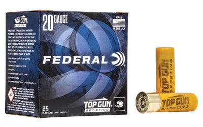 Federal, Top Gun Sporting, 20 Gauge 2.75", #7.5, 7/8 oz, 1,250 FPS  (250 Round Case)