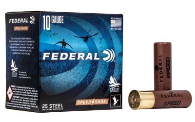 Federal, Speed-Shok, 10 Gauge 3.5", BB, 1 1/2oz, Steel Shot  (250 Round Case)