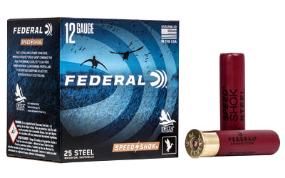 Federal, Speed-Shok, 12 Gauge 3.5", #3, 1 3/8 oz, Steel Shot  (250 Round Case)