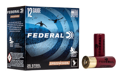 Federal, Speed-Shok, 12 Gauge 2.75", #4, 1 1/8 oz, Steel Shot  (250 Round Case)