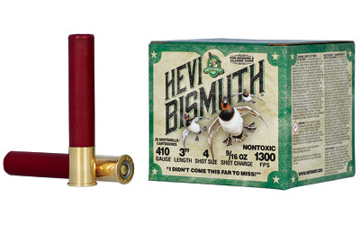 HEVI-Shot, HEVI-SHOT, HEVI-BISMUTH, 410 Gauge 3", #4, 9/16 oz, Bismuth Shot  (250 Round Case)