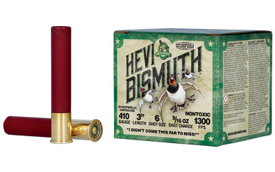 HEVI-Shot, HEVI-SHOT, HEVI-BISMUTH, 410 Gauge 3", #6, 9/16 oz, Bismuth Shot  (250 Round Case)