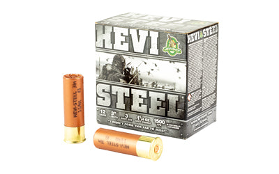 HEVI-Shot, HEVI-Steel, 12 Gauge 3", Max Dram, 1 1/4 oz, #3 Shot Size  (250 Round Case)