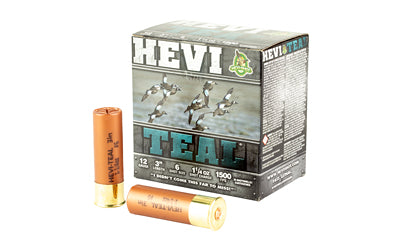 HEVI-Shot, HEVI-Teal, 12 Gauge 3", Max Dram, 1 1/4 oz, #6 Shot Size  (250 Round Case)