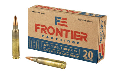 Frontier Cartridge, Lake City, 223 Rem, 68 Grain | BTHP |  (500 Round Case)