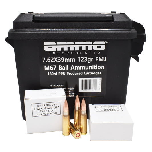 Ammo Inc 7.62x39mm 123Gr Full Metal Jacket (180 Ammo Can)