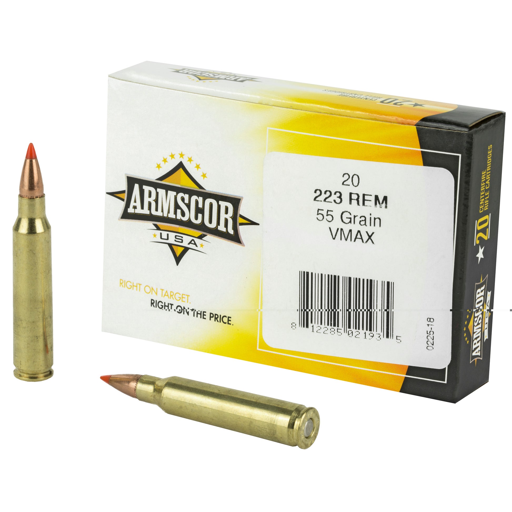 Armscor, 223 Rem, 55 Grain, V-Max, (1,000 RD CASE)