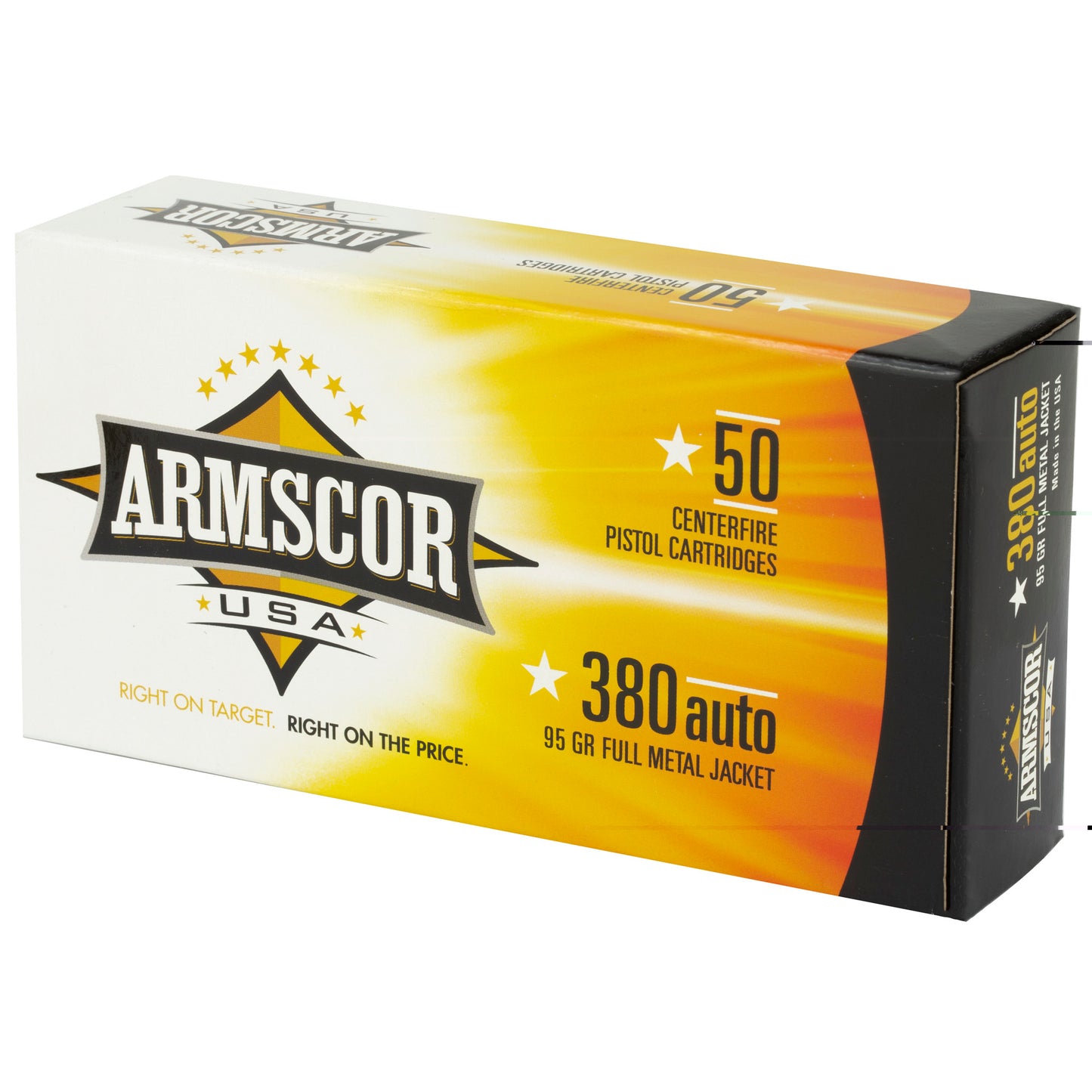 Armscor 380ACP (Automatic Colt Pistol) 95Gr FMJ (50 Round Box)