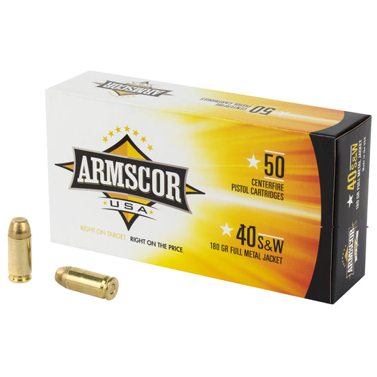 Armscor, 40 S&W, 180 Grain | FMJ |  (50 Round Box)