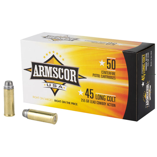 Armscor, 45 Long Colt 255 Grain Lead Round Nose (400 Round Case)