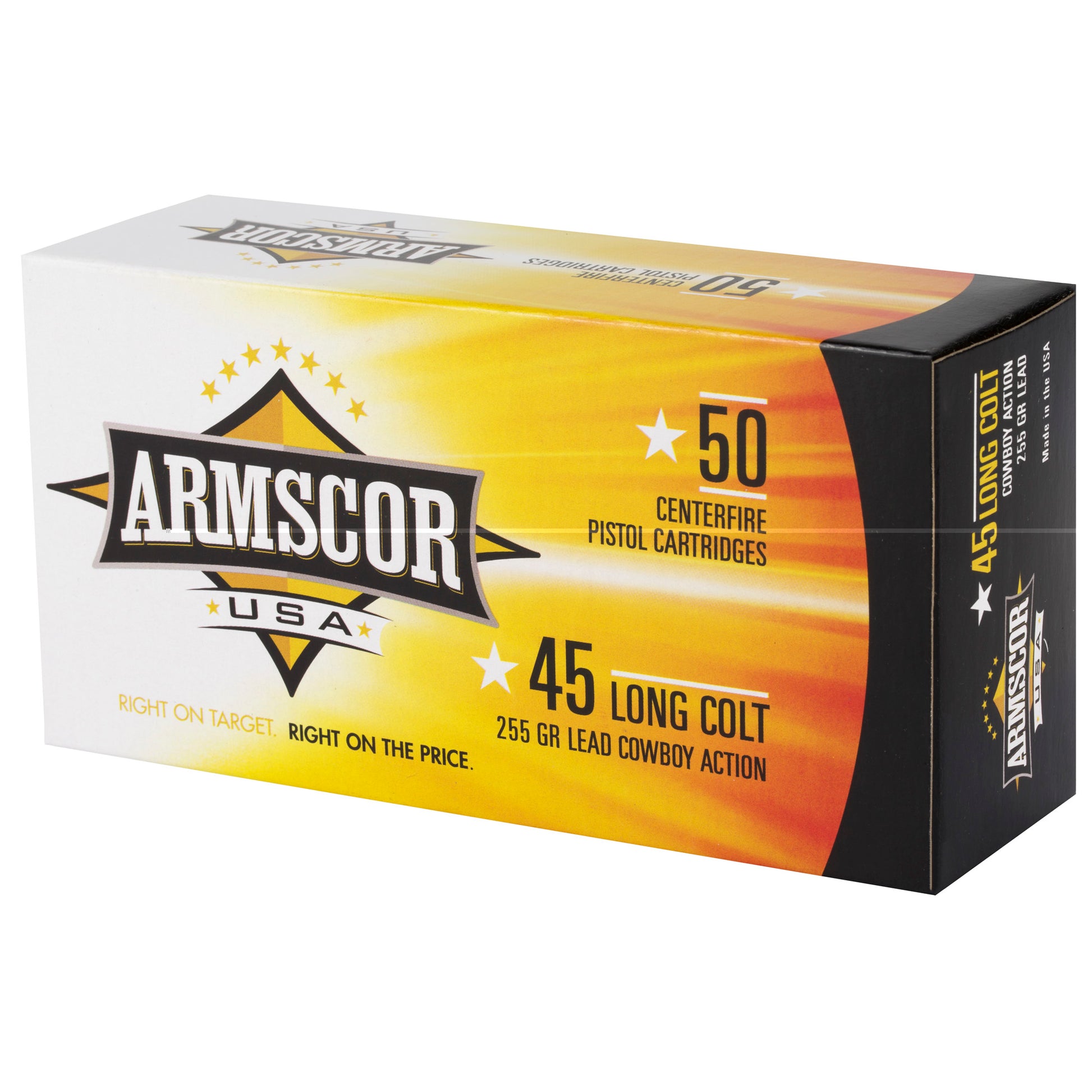 Armscor USA, .45 Long Colt, 255 Grain, Lead Cowboy Action, 50 Rounds per Box 