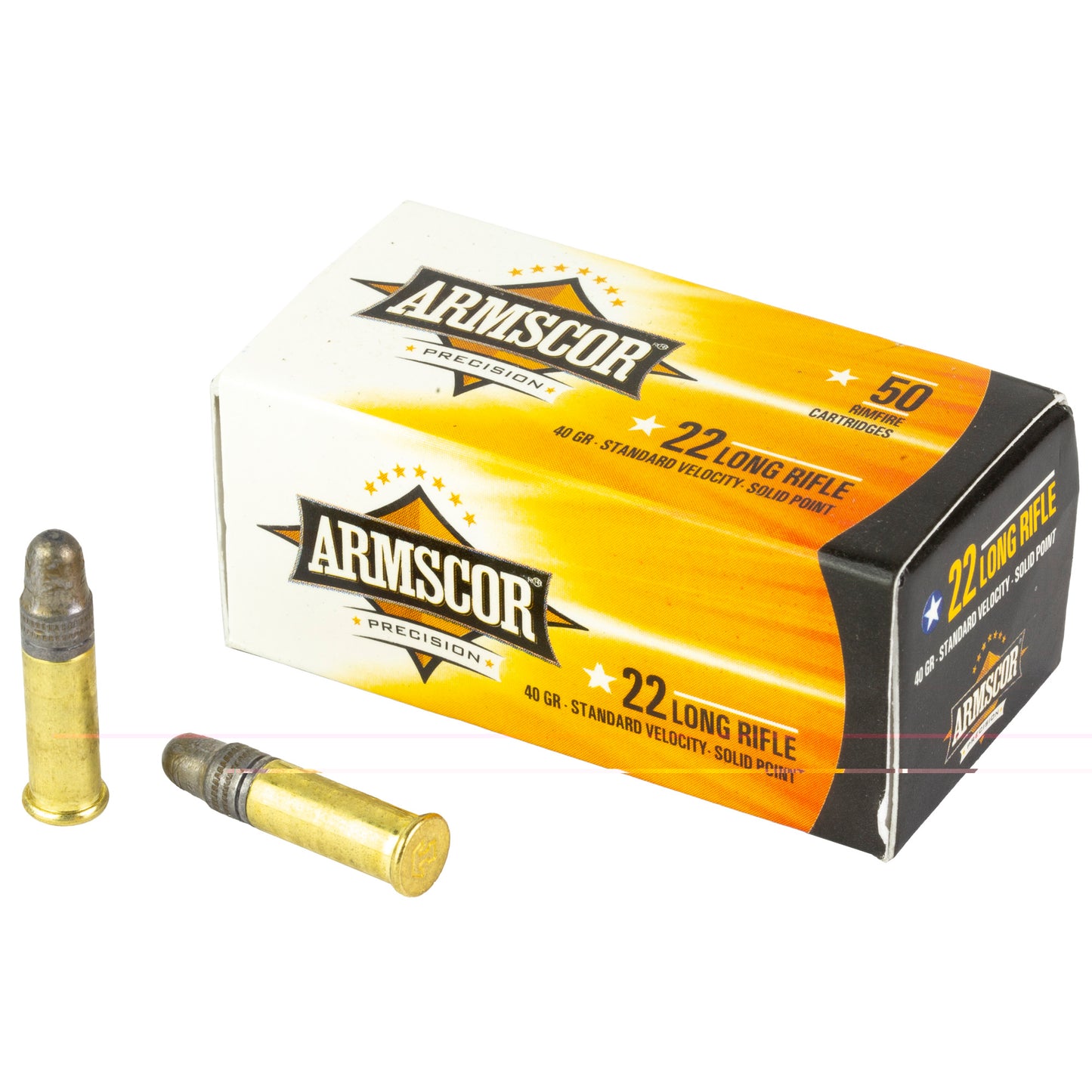 Armscor, Ammo, 22 LR, 40Gr, Solid Point, Standard Velocity, (5,000 RD CASE)