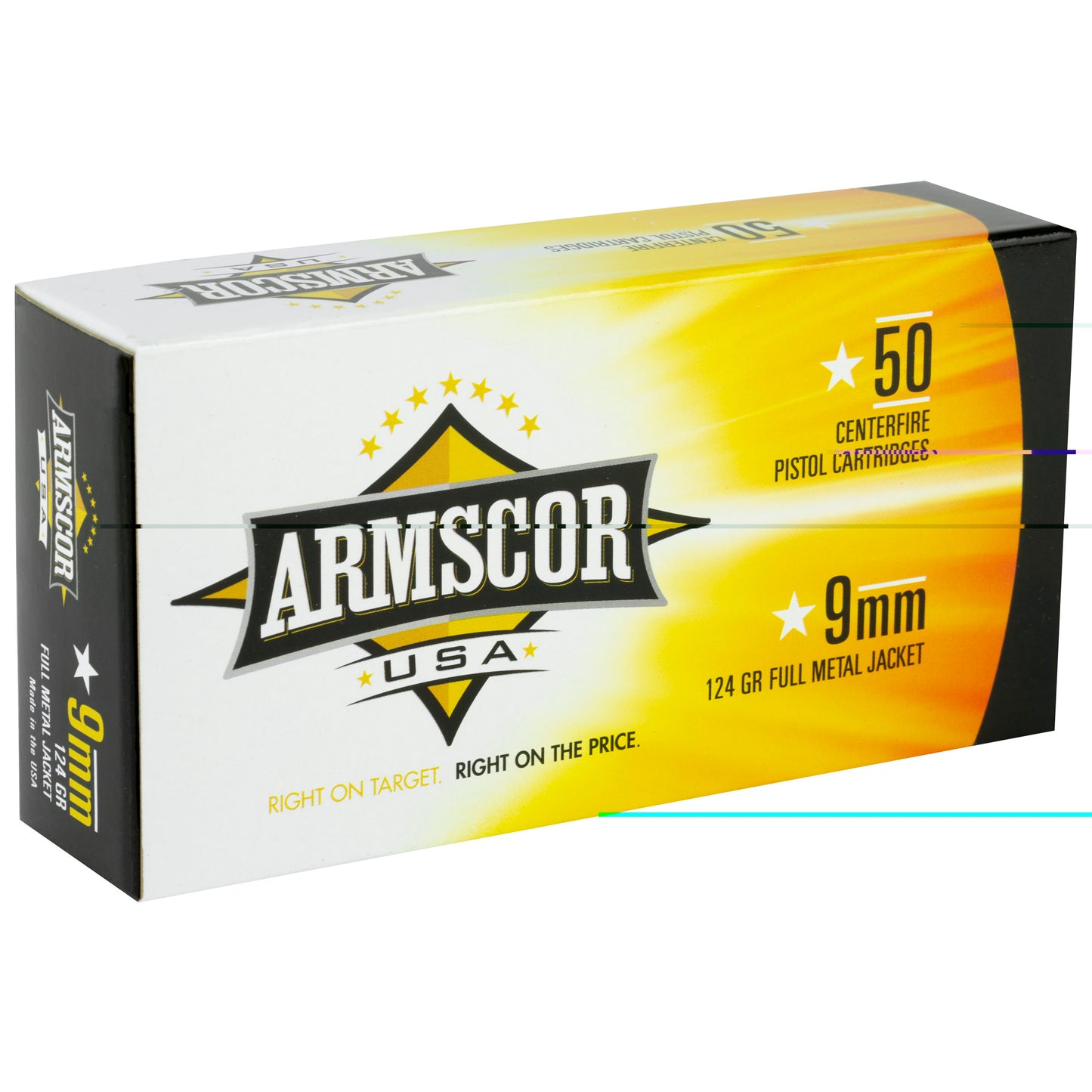 Armscor, 9MM, 124 Grain | FMJ |  (50 Round Box)