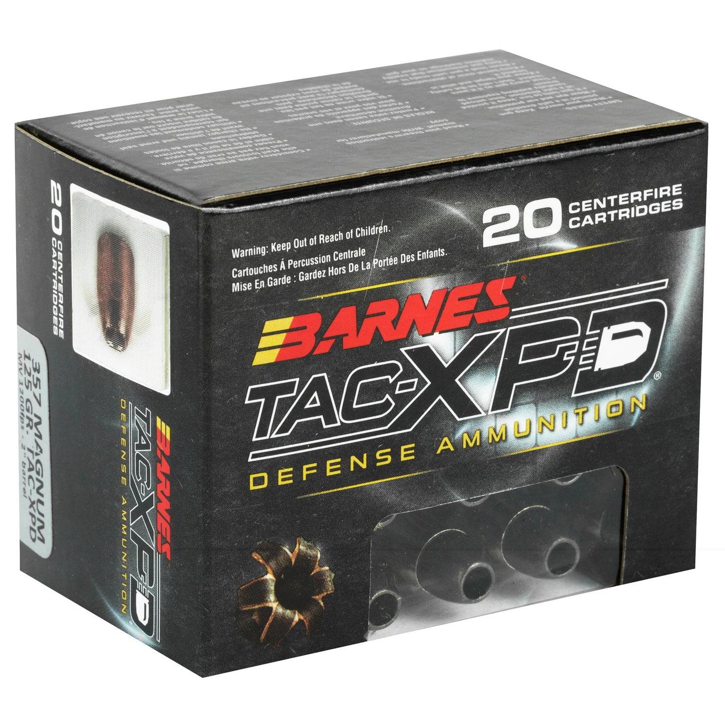 Barnes, TAC-XPD, 357 Mag, 125 Grain  (20 Round Box)