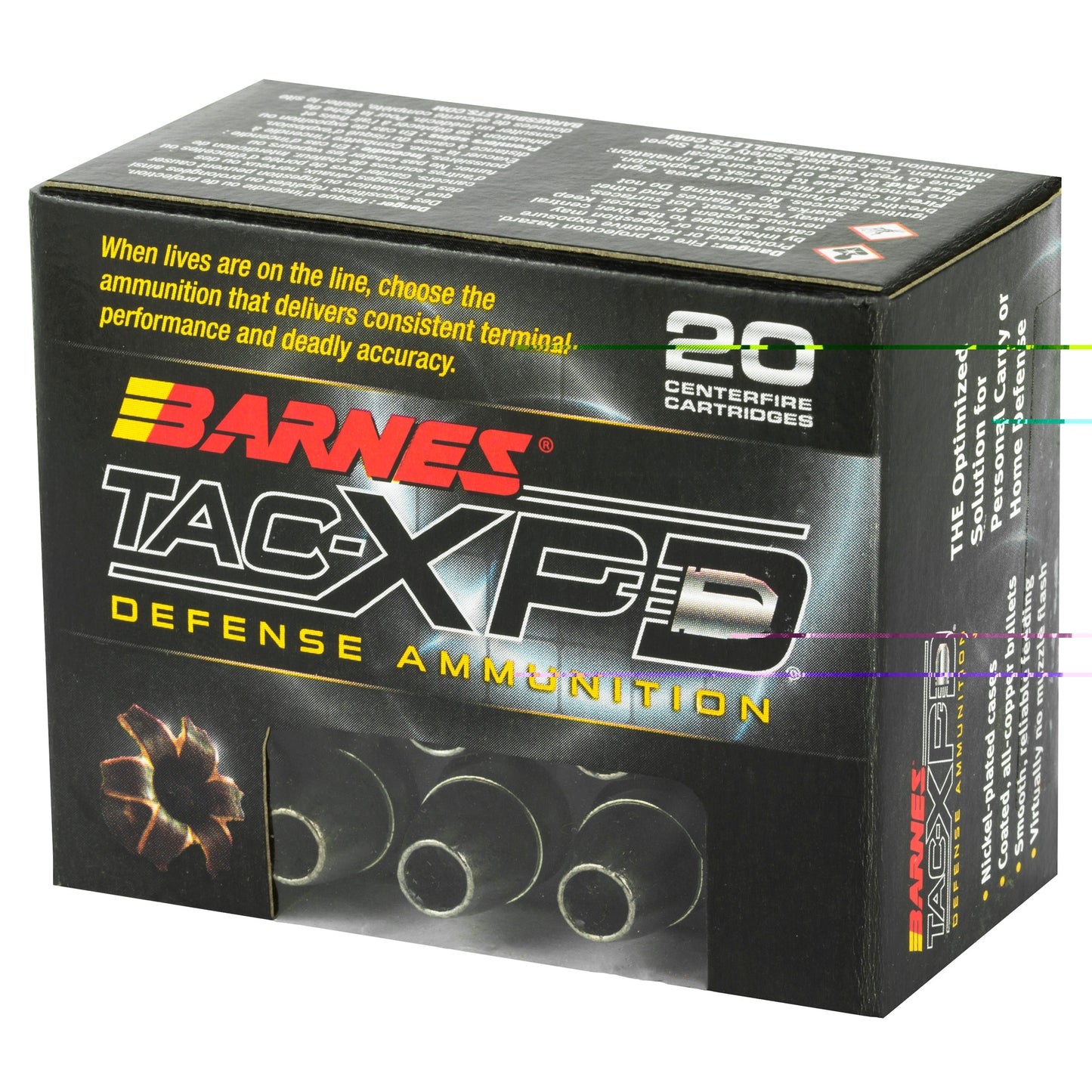 Barnes, TAC-XPD, 45ACP+P, 185 Grain, TAC-XP | HP | Lead Free  (20 Round Box)