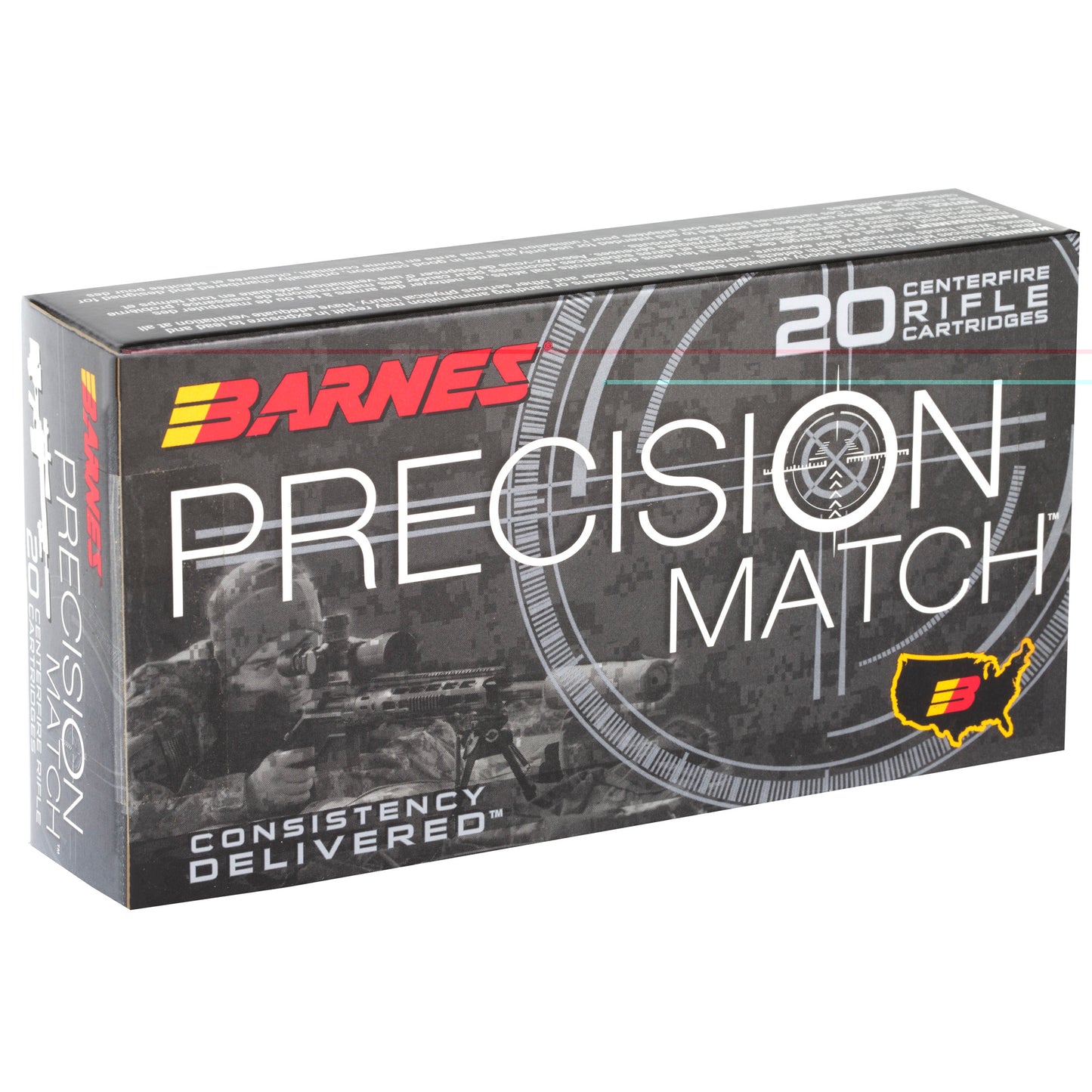 Barnes Precision Match 308 Winchester 175Gr (20 Round Box)