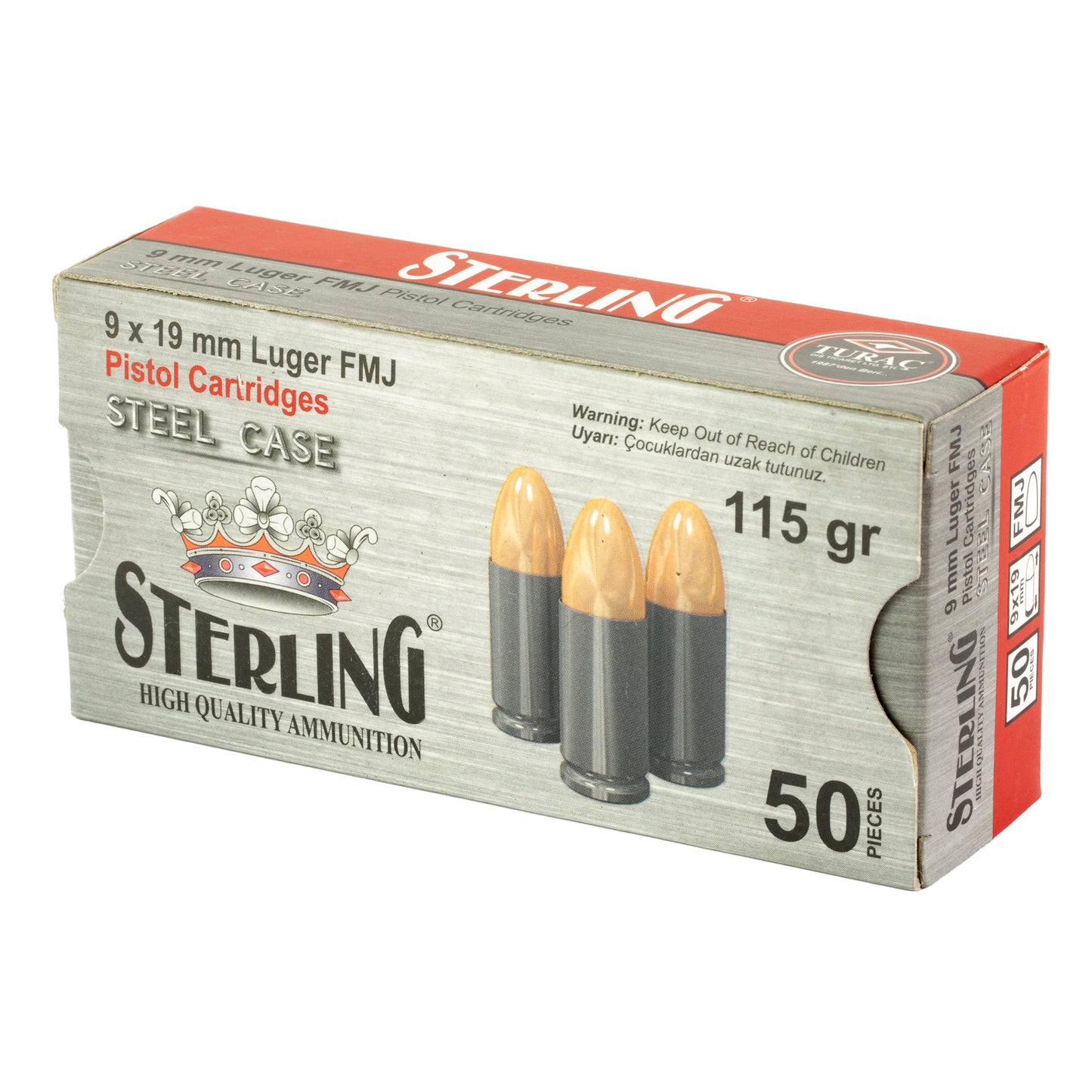 Cent Arms Ster 9mm 115gr Fmj 50/1500