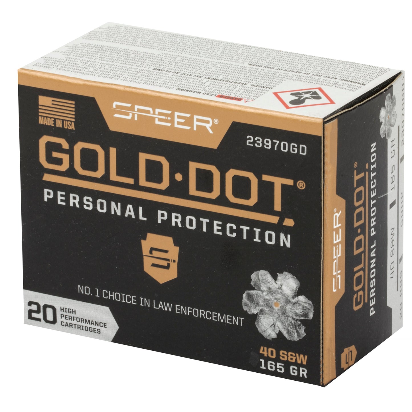 Spr Gold Dot 40sw 165gr Hp 20/200