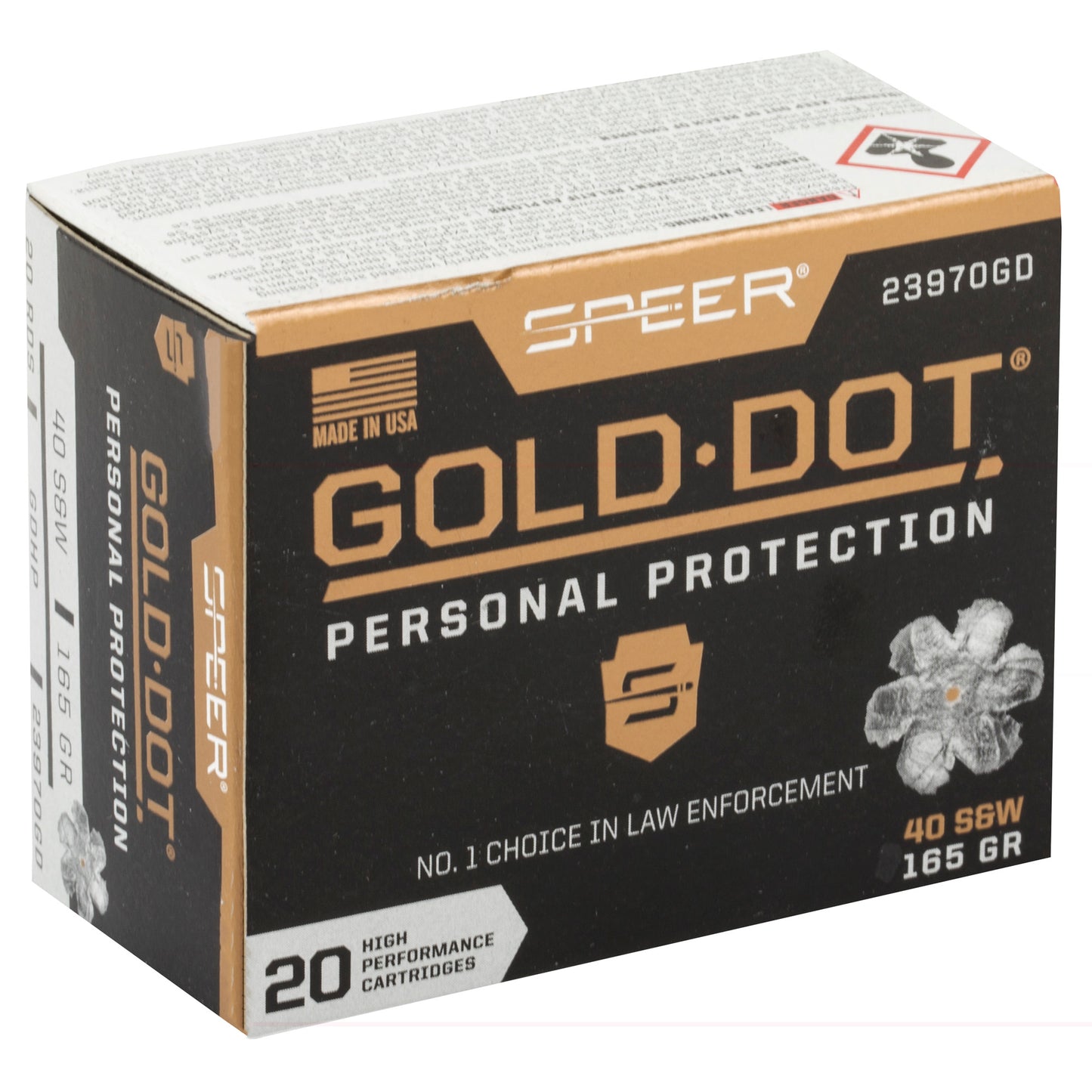 Spr Gold Dot 40sw 165gr Hp 20/200