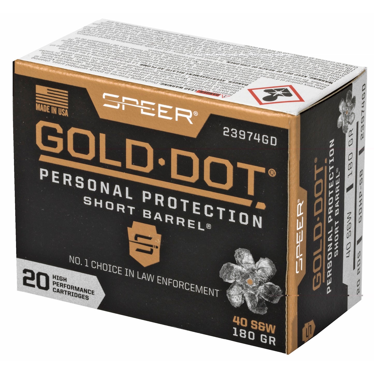 Spr Gold Dot 40sw 180gr Hp Sb 20/200