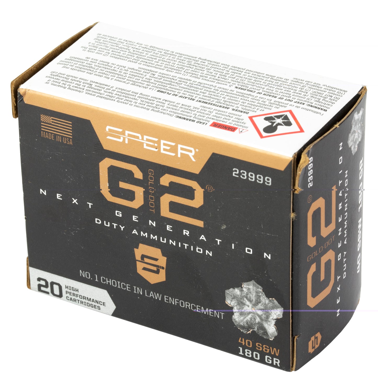 Spr Gold Dot G2 40s&w 180gr 20/200