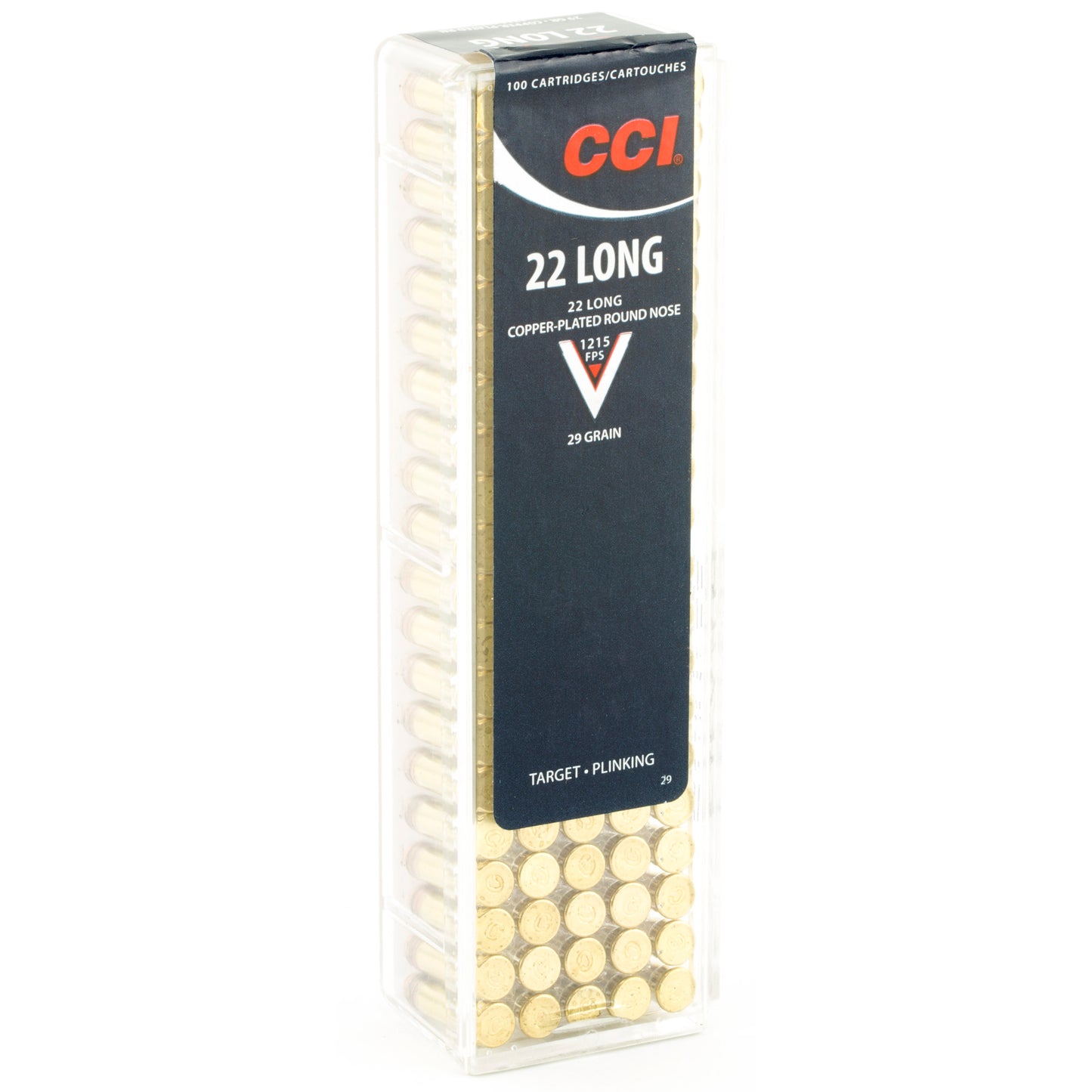 CCI 22 Long, 29 Gr, Copper-Plated Round Nose (100 Round Box)