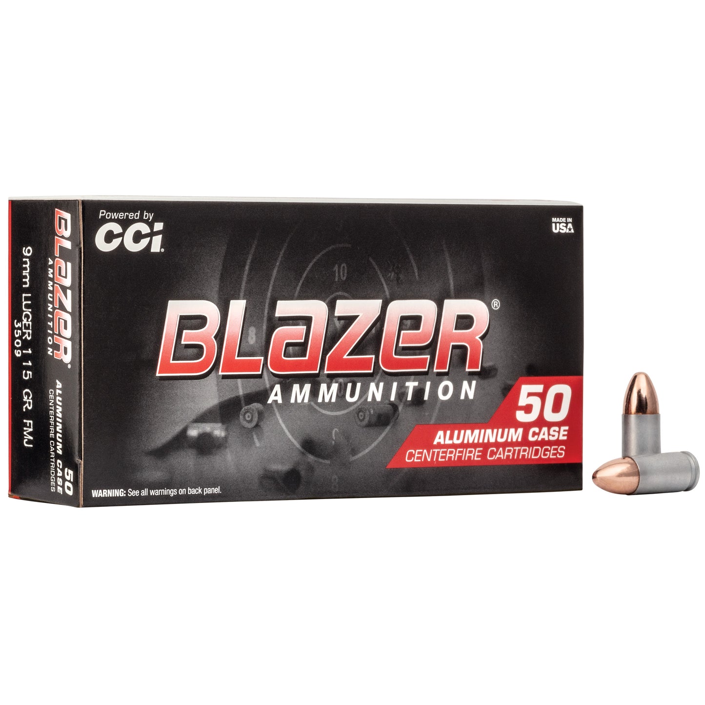 Blazer 9mm 115gr Full Metal Jacket 50 Round Box