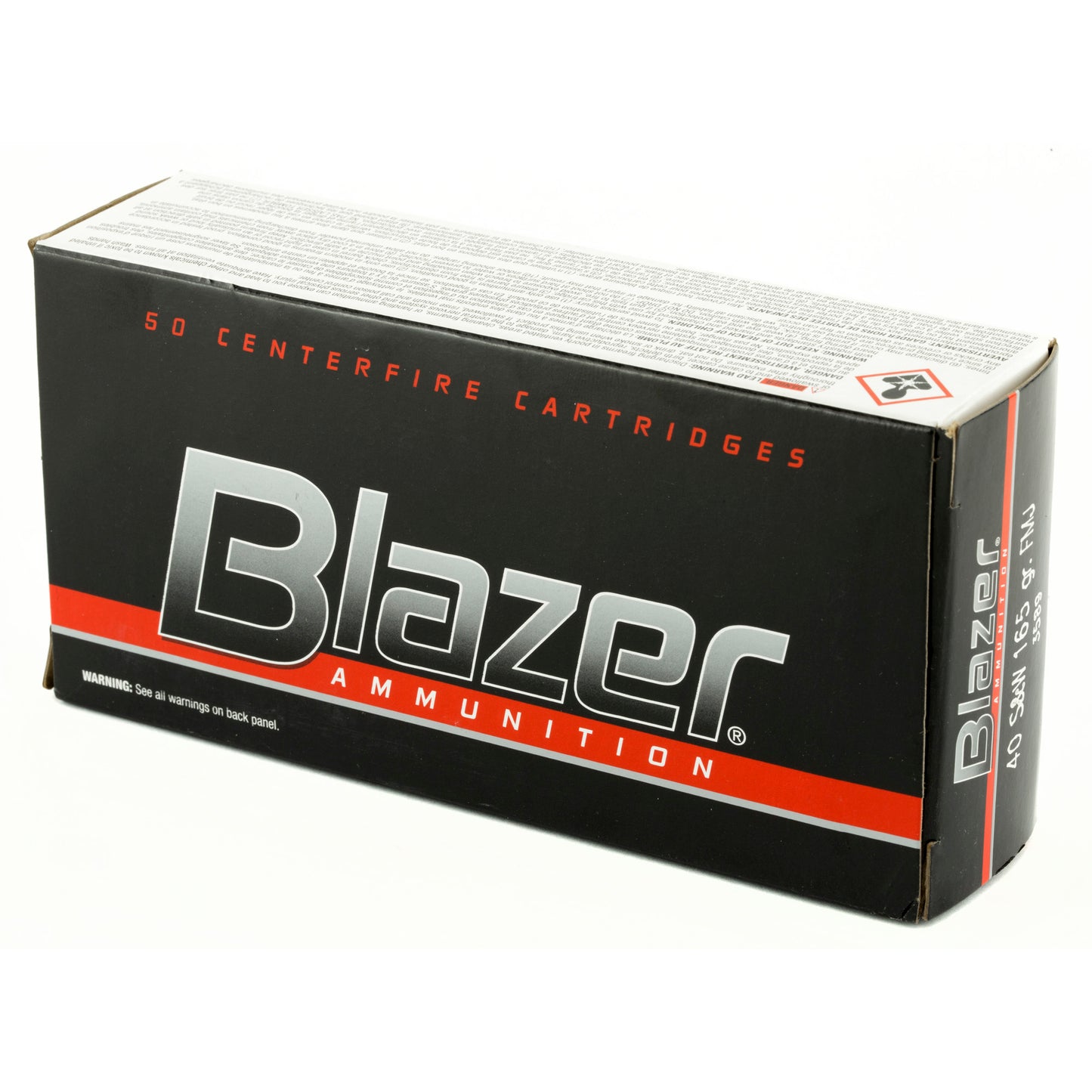 Blazer Ammunition, Blazer, 40 S&W, 165 Grain | FMJ |  (50 Round Box)