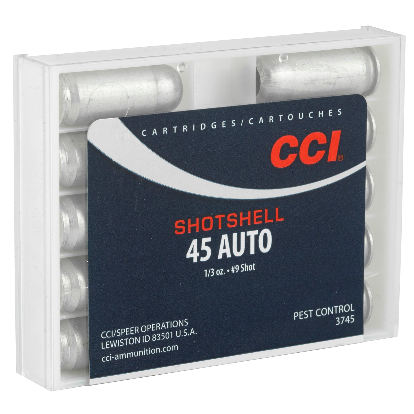 CCI, Shotshell, .45 Auto, Pest control, 120 Grain, #9 Shot, 10 Rounds per Box