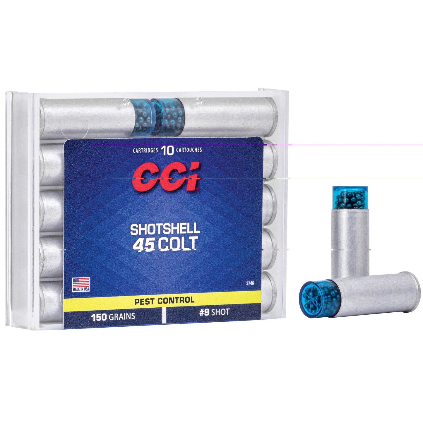 CCI Ammunition, Shotshell, 45LC, 150 Grain, Shotshell, #9 Shot Size  (200 Round Case)