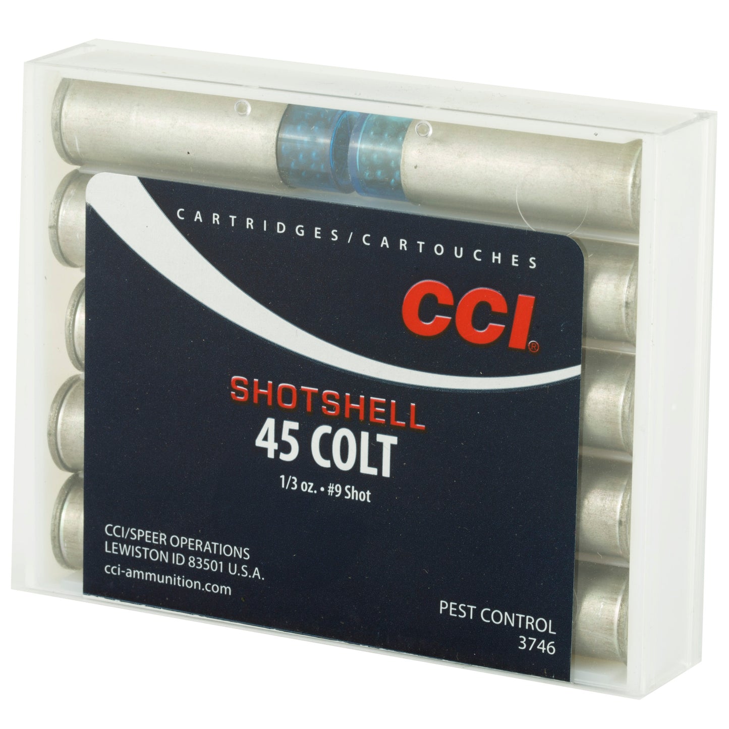 CCI, Shotshell, .45 Colt, Pest control, 150 Grain, #9 Shot, 10 Rounds per Box 