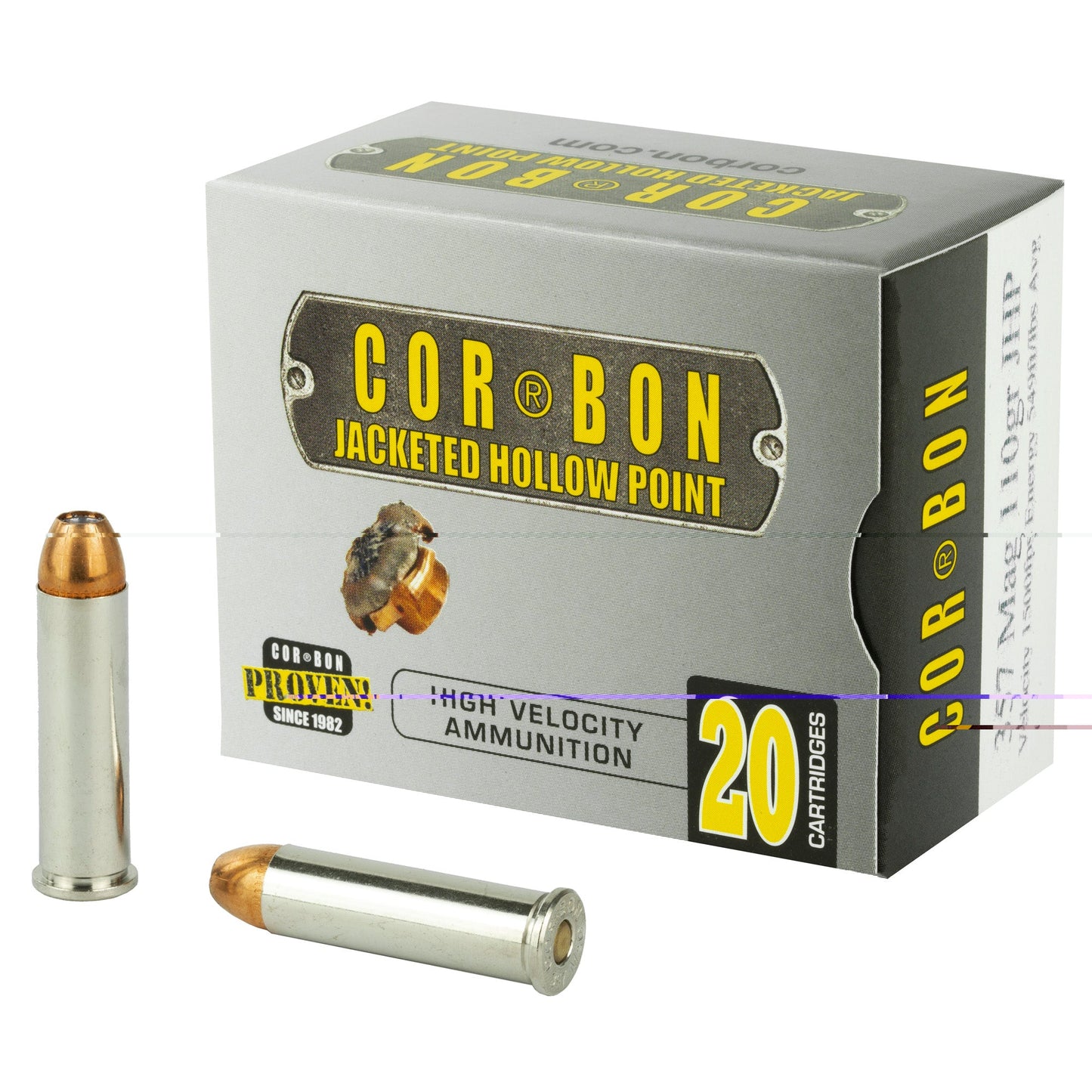 Corbon Ammo, Self Defense, 357MAG, 110 Grain, Jacketed Hollow Point, (500 Round Case)