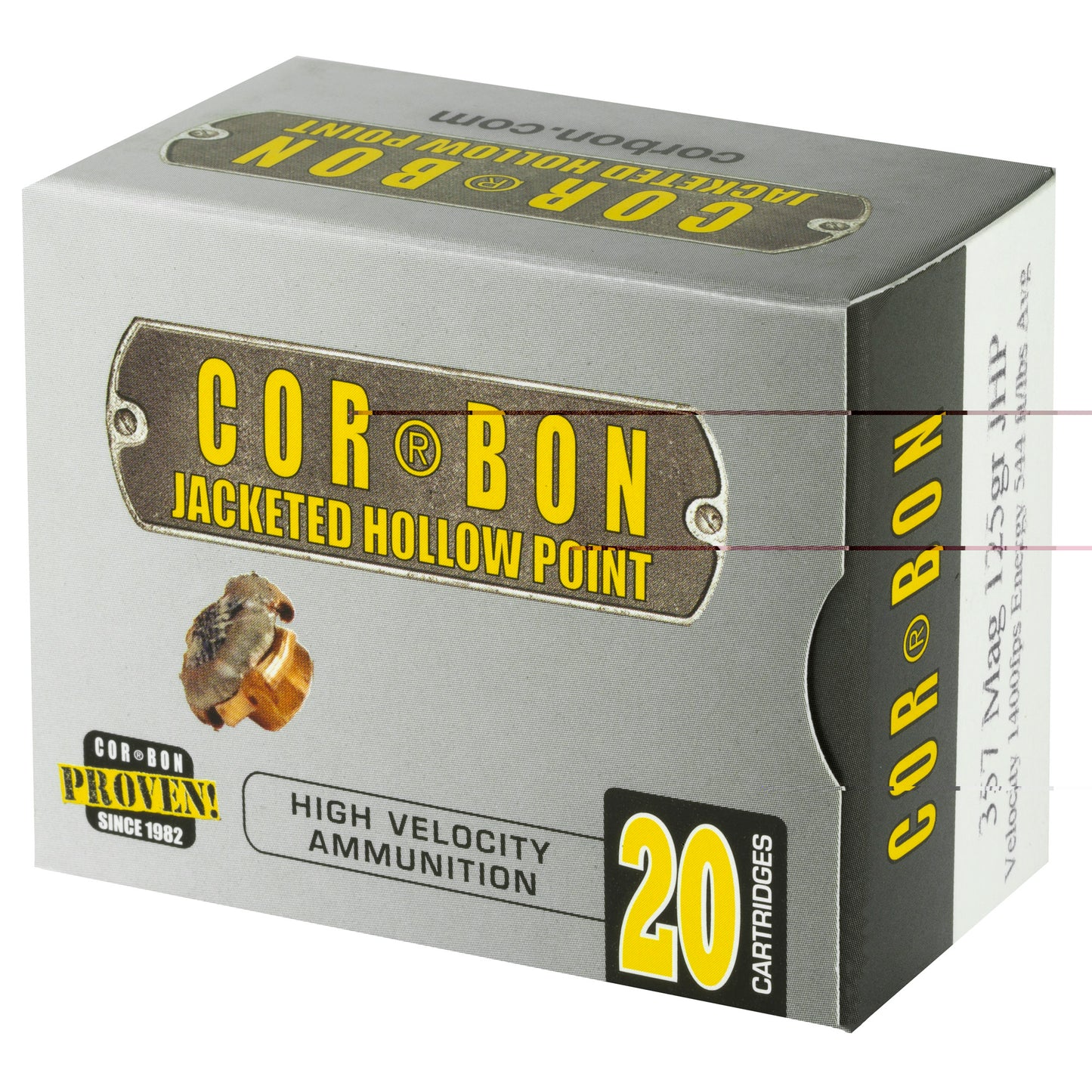 Corbon, 357 Mag, 125 Grain | JHP |  (20 Round Box)