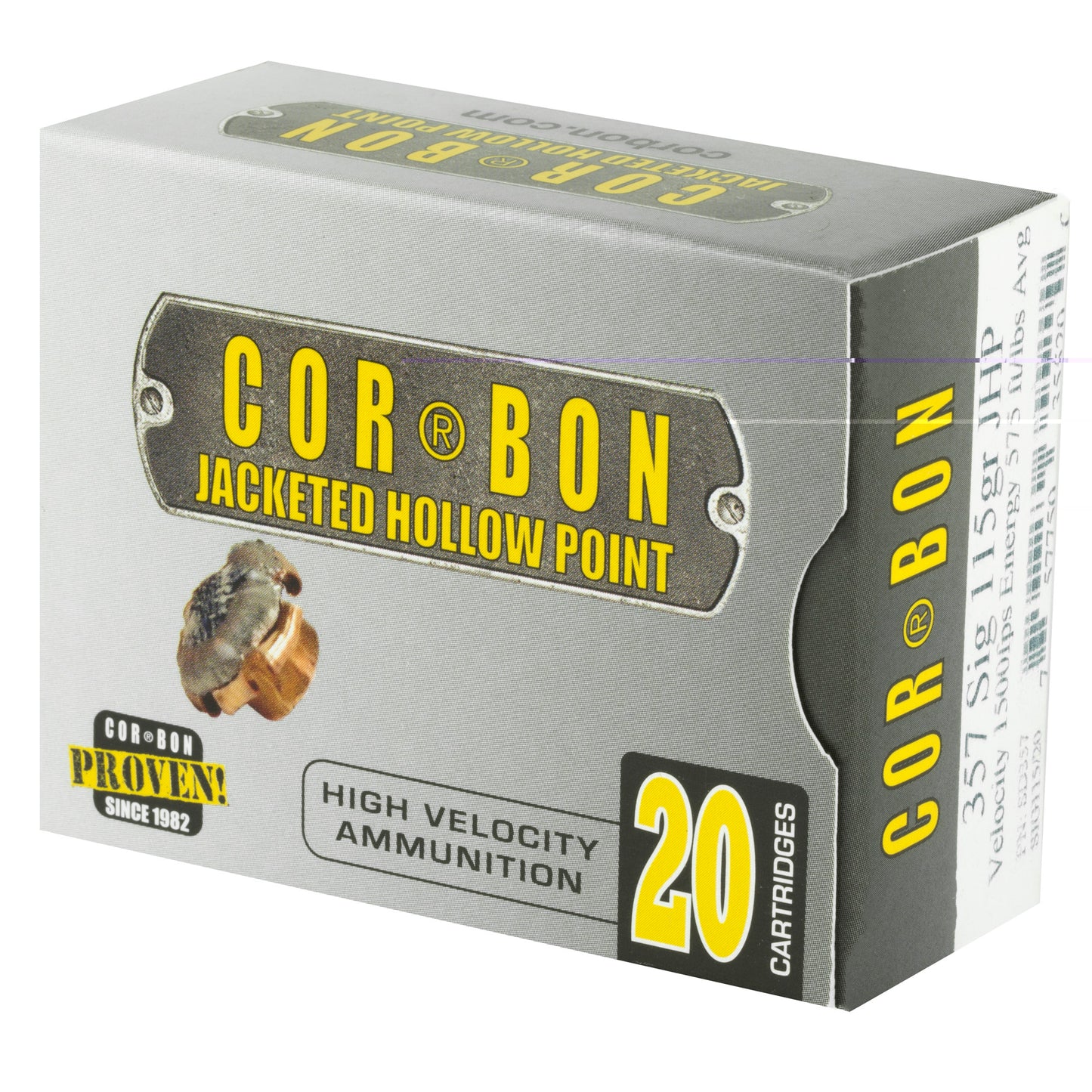 Corbon, 357 Sig, 115 Grain | JHP |  (20 Round Box)