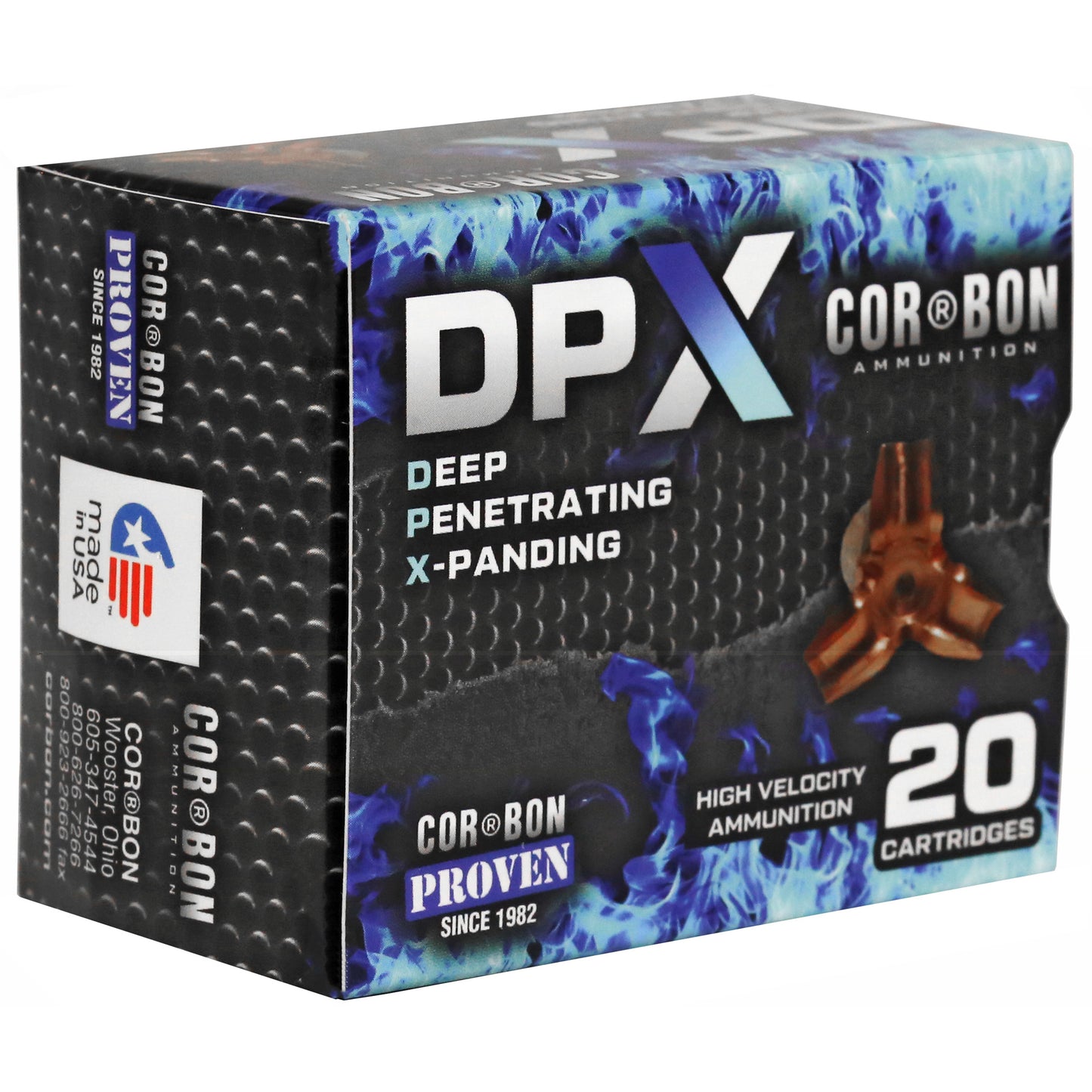 Corbon Ammo, Deep Penetrating X Bullet, 45LC, +P, 225 Grain, Barnes X  (20 Round Box)