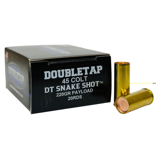 DoubleTap Ammunition, SnakeShot, 45 Long Colt, 220 Grain, #9 Shot with Hardcast Full Wadcutter  (1000 Round Case)