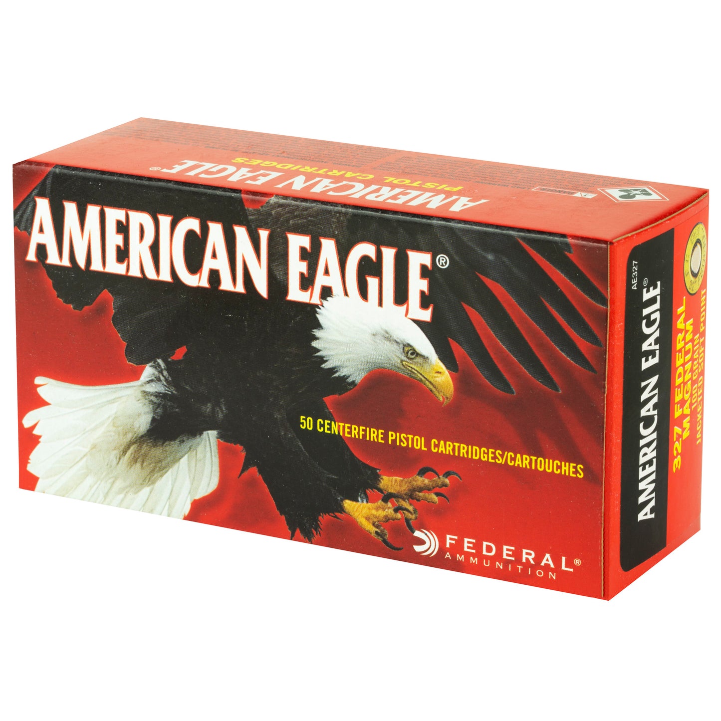 Federal, American Eagle, 327 Federal Magnum, 100 Grain | Jacketed Solf Point, JSP | 50 Rounds per Box 