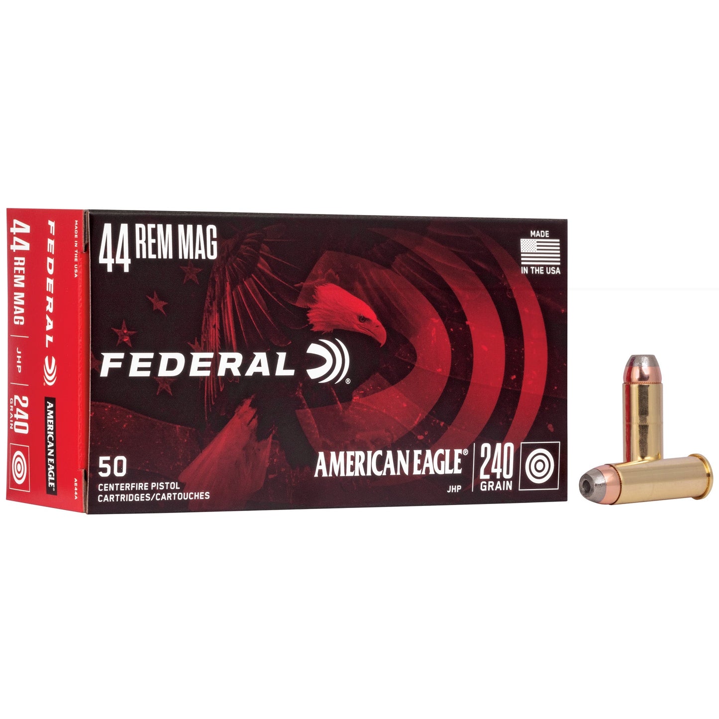 Federal, American Eagle, 44MAG, 240 Grain, Jacketed Hollow Point  (1000 Round Case)